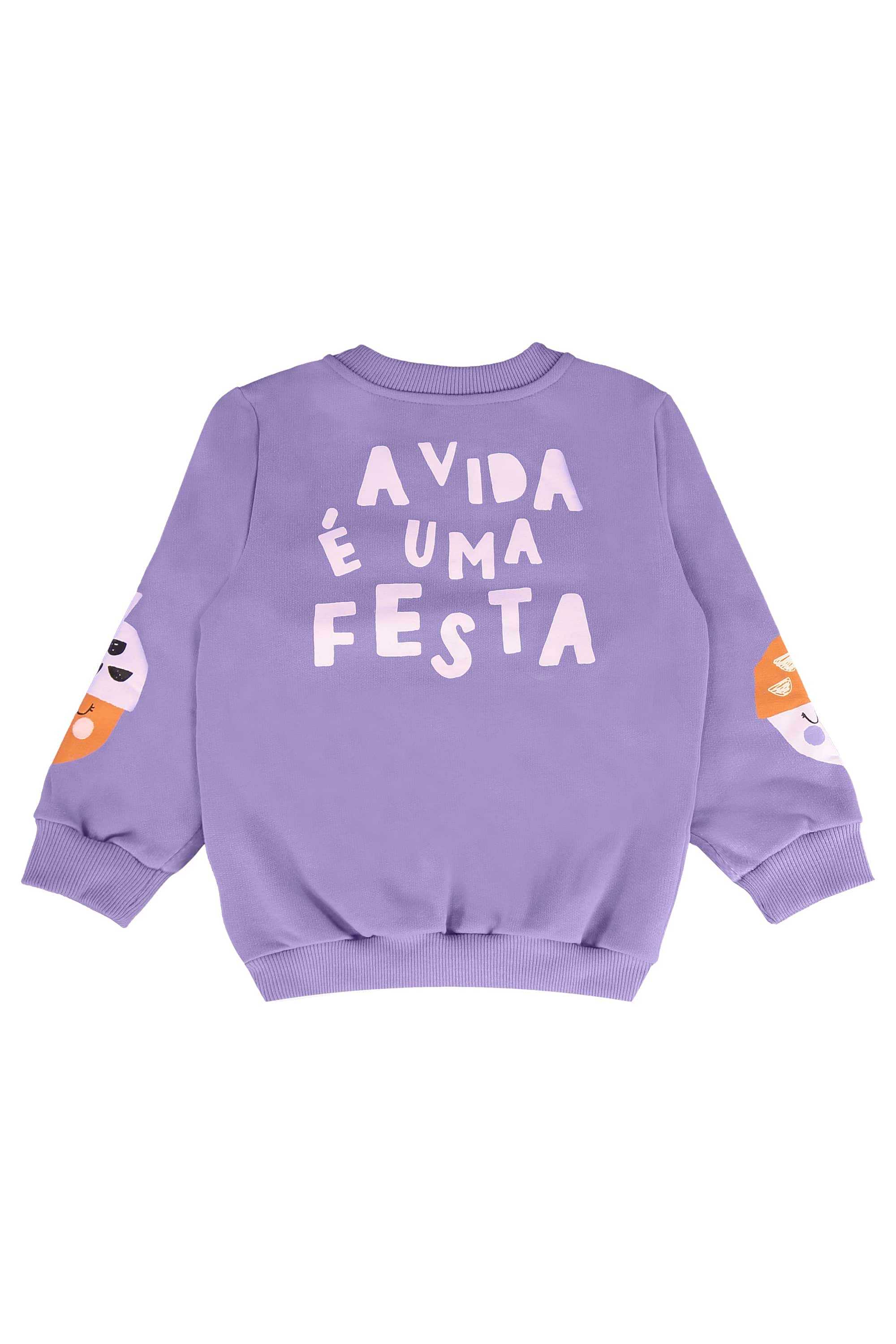 Conjunto Infantil Jardim Secreto com Blusão e Calça (Roxo) Três e Já - Imagem 47